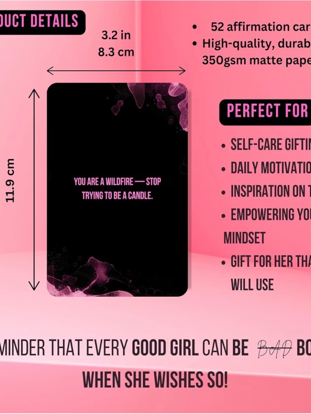 Affirmation Cards for a Good Girl Gone Bold - Picture 3 of 8